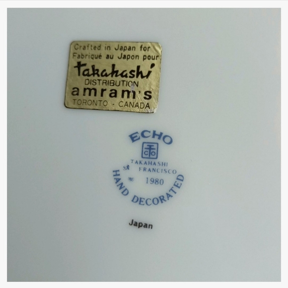 Takahashi Echo Floral Pattern Scalloped Edges Plat - Picture 3 of 4